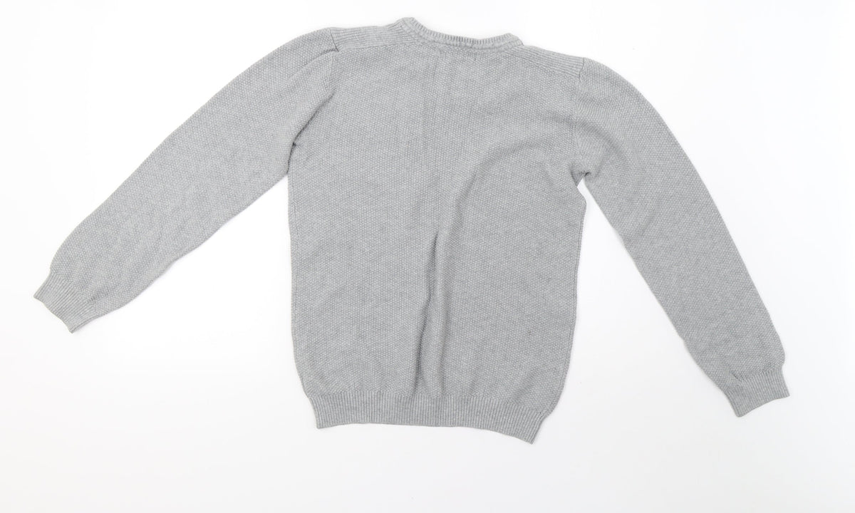 George Boys Grey  Knit Pullover Sweatshirt Size 12-13 Years