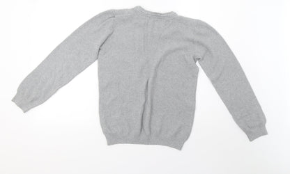 George Boys Grey  Knit Pullover Sweatshirt Size 12-13 Years