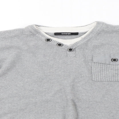 George Boys Grey  Knit Pullover Sweatshirt Size 12-13 Years