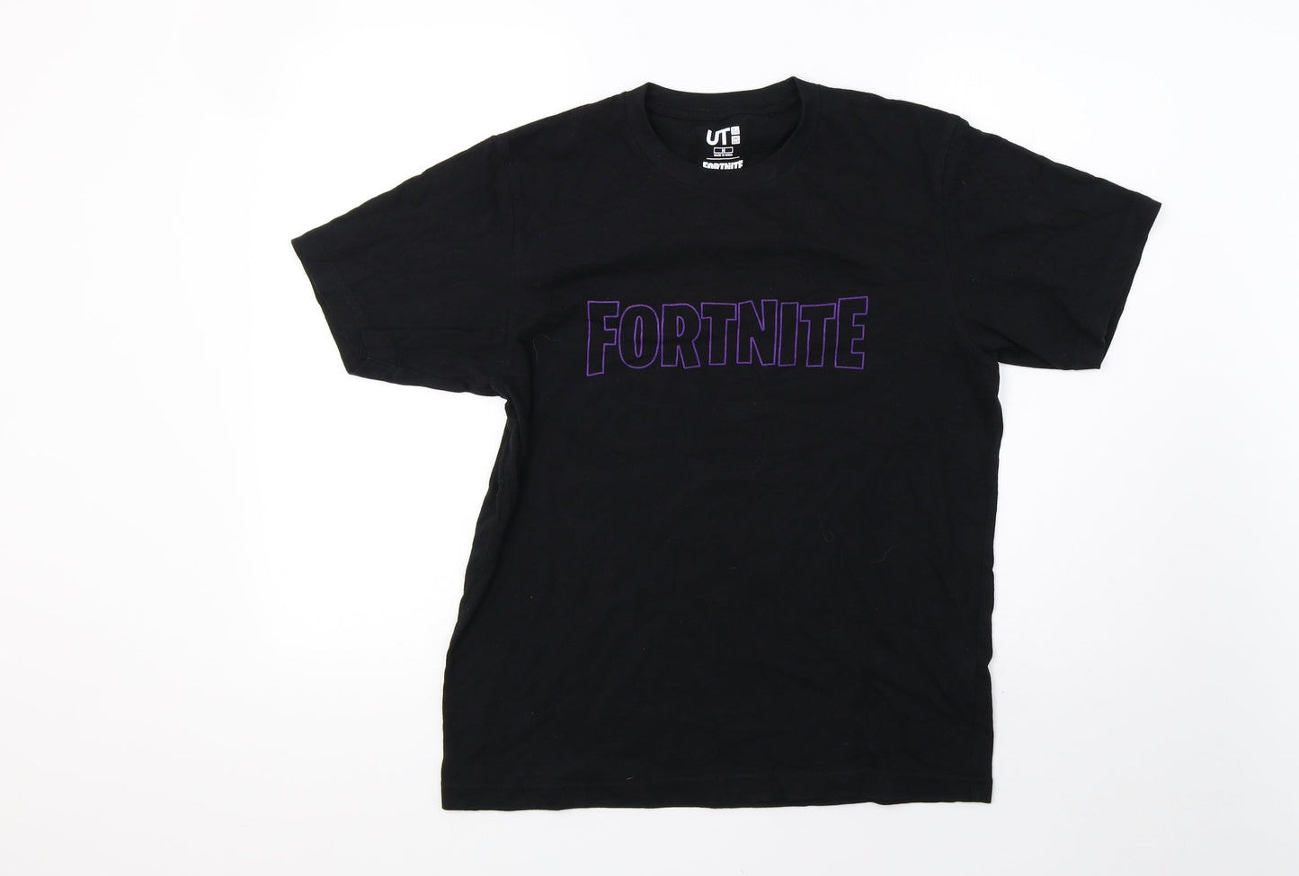 Preworn Mens Black    T-Shirt Size M  - fortnite