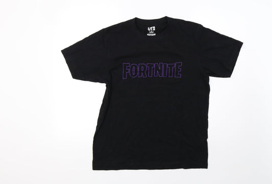 Preworn Mens Black    T-Shirt Size M  - fortnite