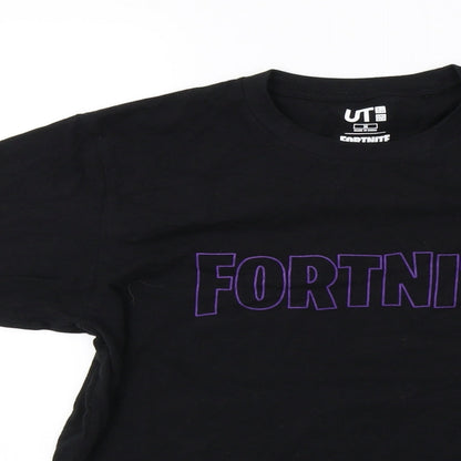 Preworn Mens Black    T-Shirt Size M  - fortnite