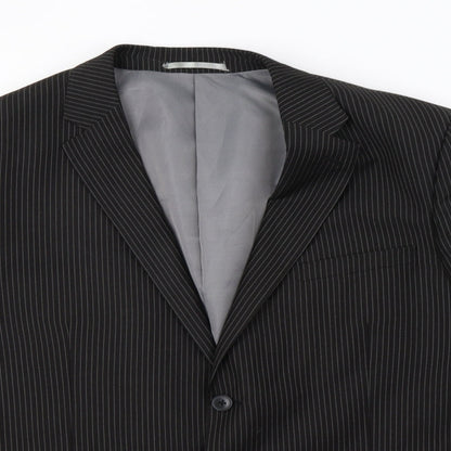 George Mens Black Striped  Jacket Blazer Size 42
