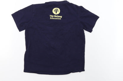 Womens UK Size S Preworn Blue Basic T-Shirt