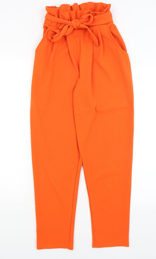 Womens UK Size S Stylewise Regular Fit  Orange Trousers
