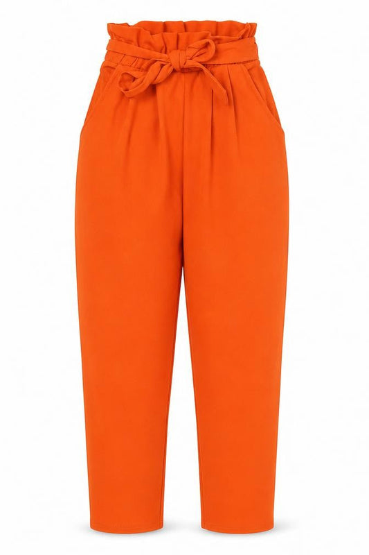 Womens UK Size S Stylewise Regular Fit  Orange Trousers