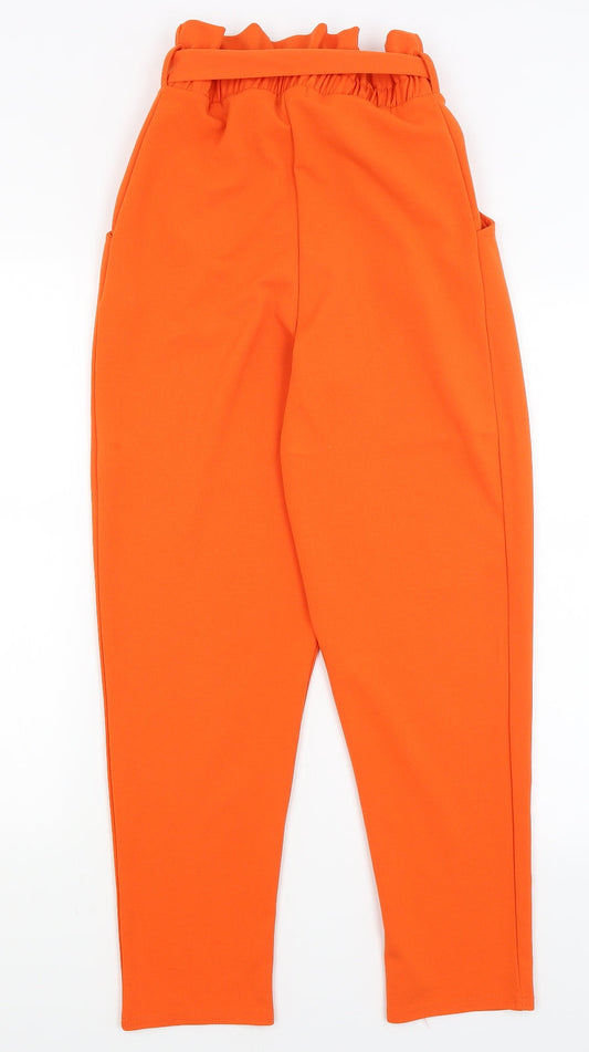 Womens UK Size S Stylewise Regular Fit  Orange Trousers