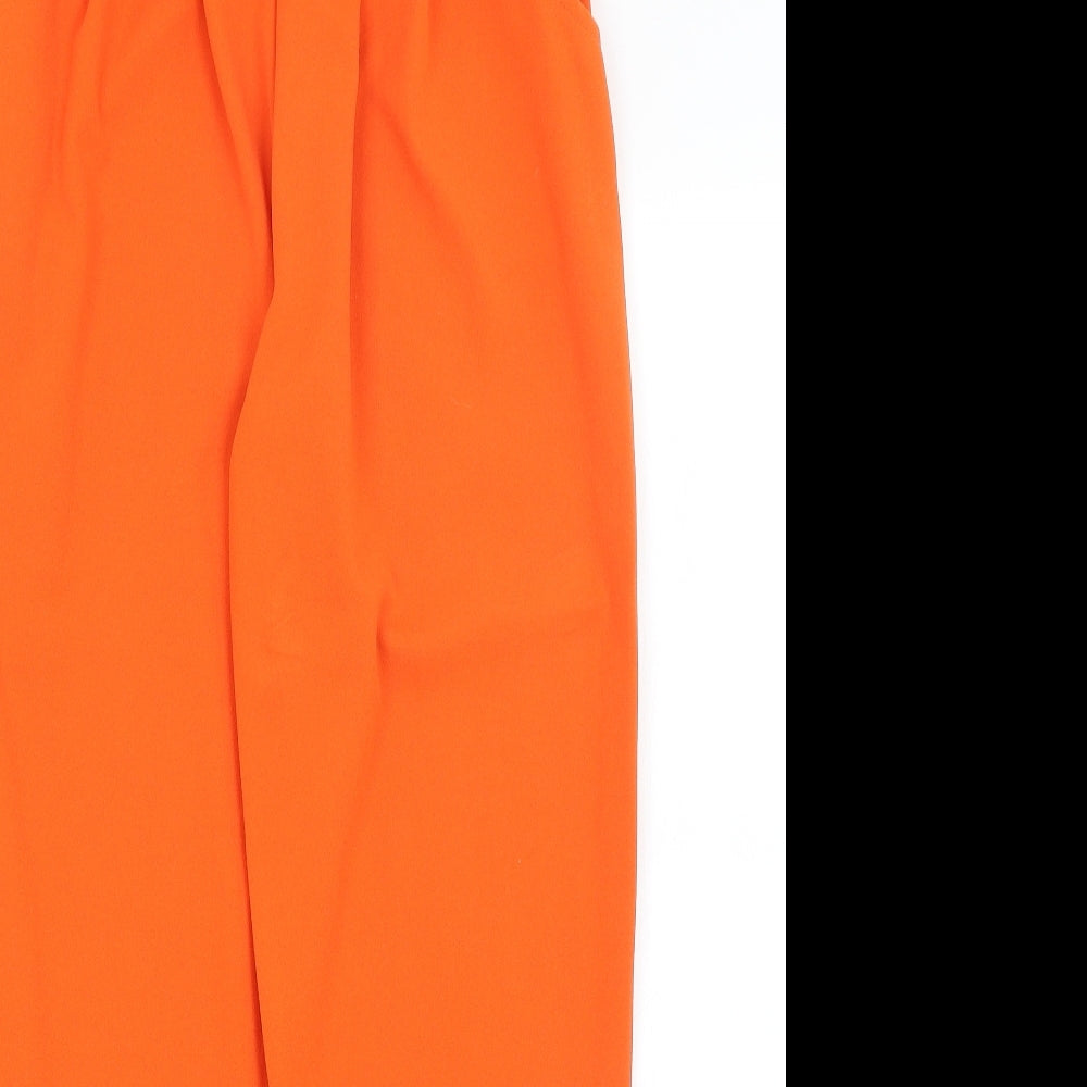 Womens UK Size S Stylewise Regular Fit  Orange Trousers