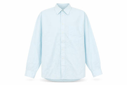 Mens UK Size 15.5 BHS Blue  Button-Up Long Sleeve Casual Shirt