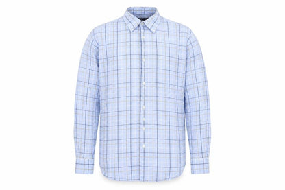 Mens UK Size L Zona Blue  Button-Up Long Sleeve Casual Shirt