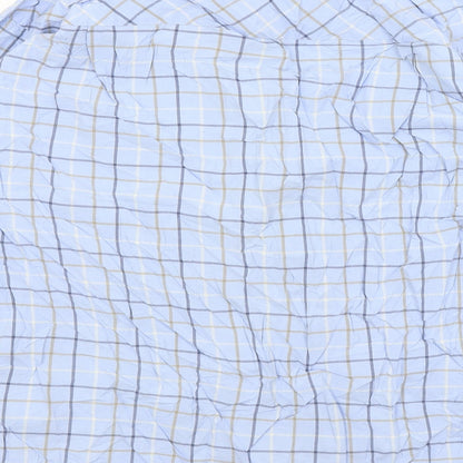Zona Mens Blue Check   Button-Up Size L