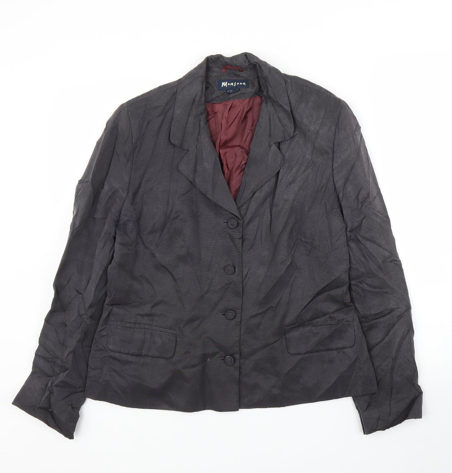 Monsoon Womens Grey   Jacket Blazer Size 14