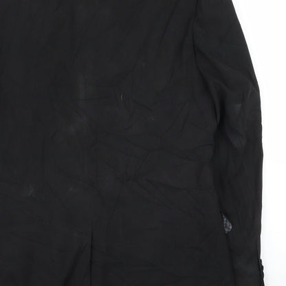 Henley & Knight Mens Black   Jacket Suit Jacket Size 40