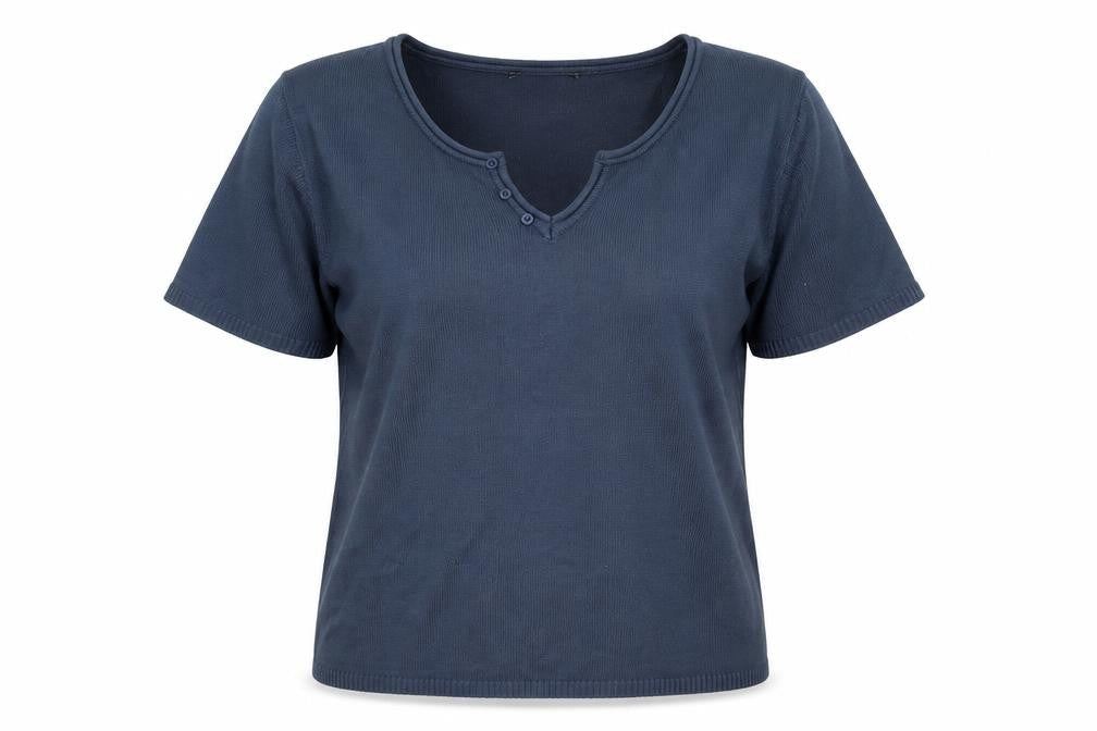 Womens UK Size L Preworn Blue Basic Blouse