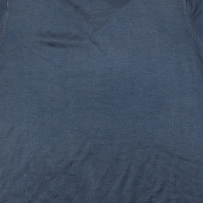 Womens UK Size L Preworn Blue Basic Blouse