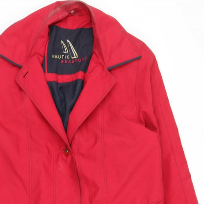 Nautic Seasport Womens Red   Overcoat Coat Size 10