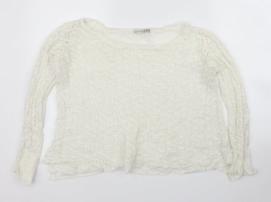 Primark Womens White   Pullover Jumper Size 12