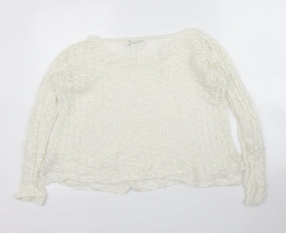 Primark Womens White   Pullover Jumper Size 12