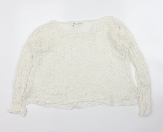 Primark Womens White   Pullover Jumper Size 12