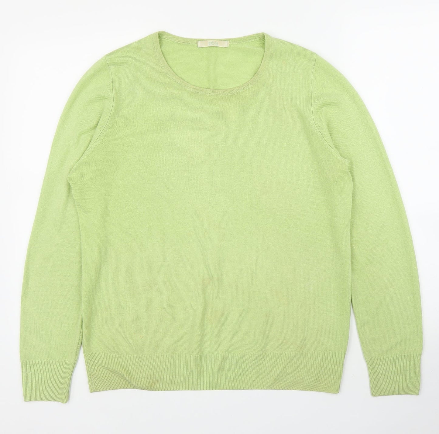 Womens UK Size 12 M&S Green Pullover Jumper