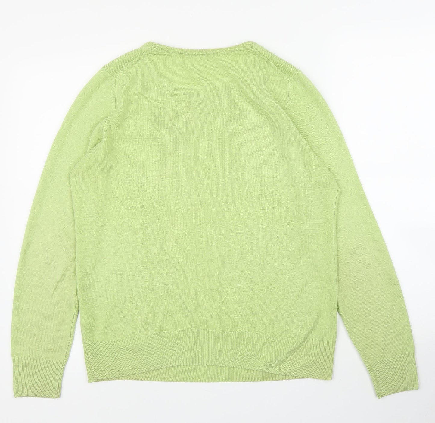 Womens UK Size 12 M&S Green Pullover Jumper