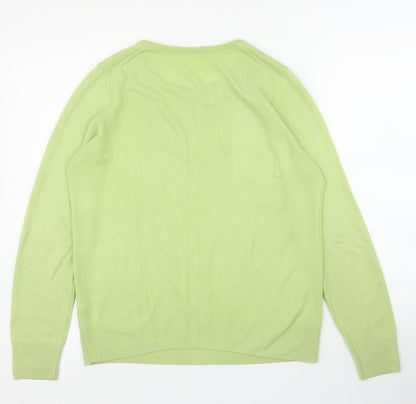 Womens UK Size 12 M&S Green Pullover Jumper