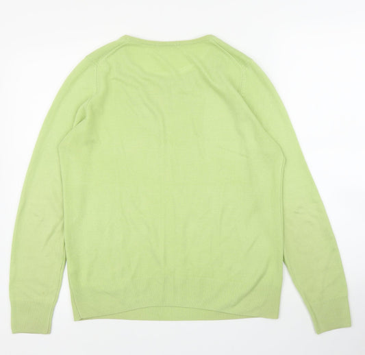 Womens UK Size 12 M&S Green Pullover Jumper