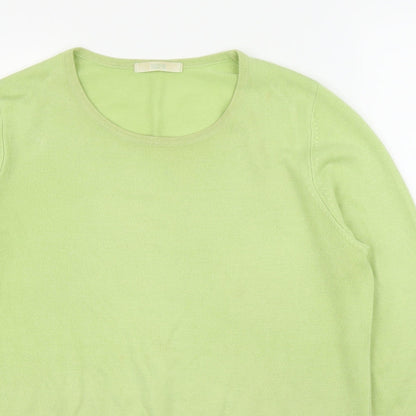 Womens UK Size 12 M&S Green Pullover Jumper