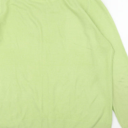 Womens UK Size 12 M&S Green Pullover Jumper