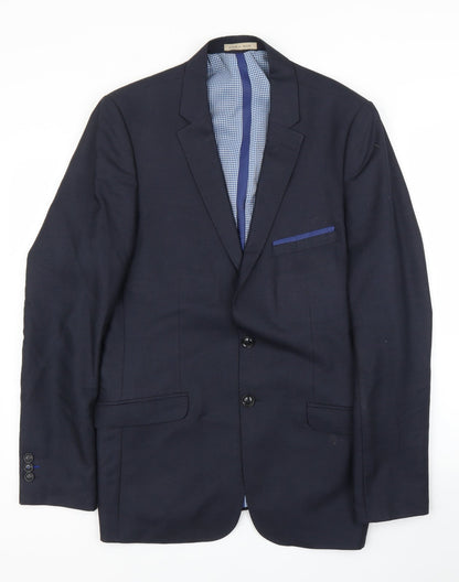 Mens UK Size 38 Zara Regular Blue Suit Jacket