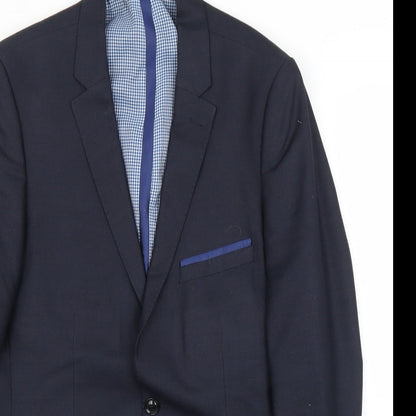 Mens UK Size 38 Zara Regular Blue Suit Jacket