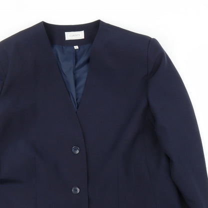 Classics Womens Blue   Jacket Blazer Size 16