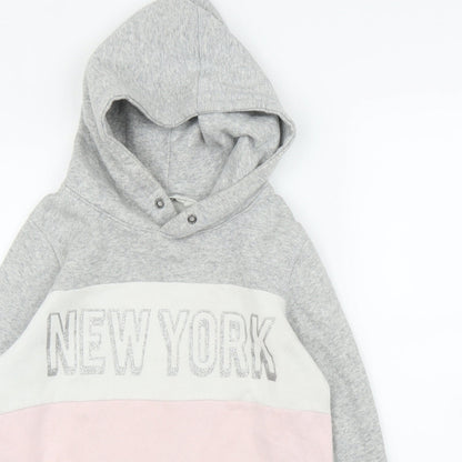H&M Girls Grey   Pullover Hoodie Size 13 Years