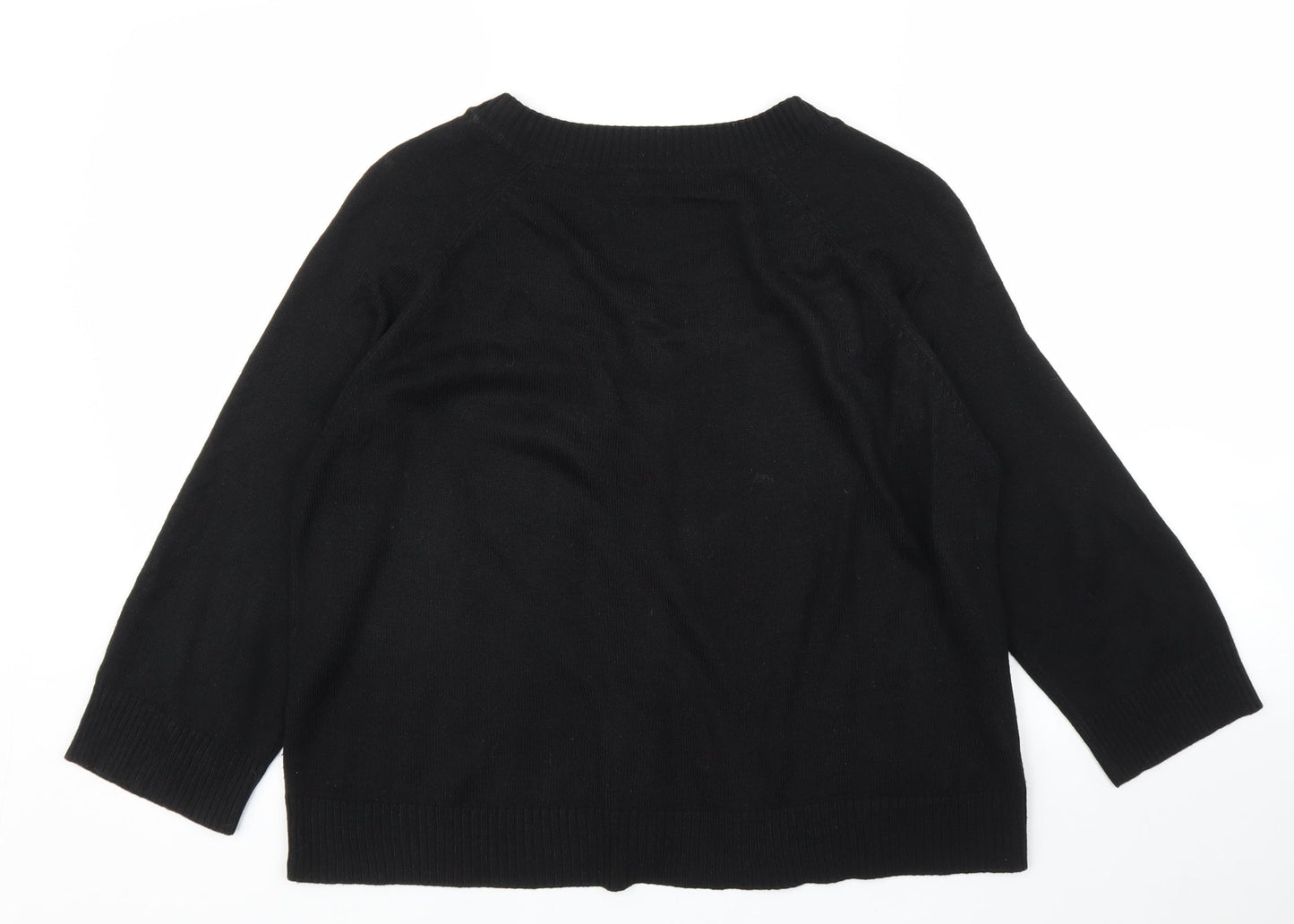 Womens UK Size 14 Papaya Black Pullover Jumper