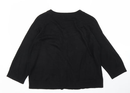 Womens UK Size 14 Papaya Black Pullover Jumper
