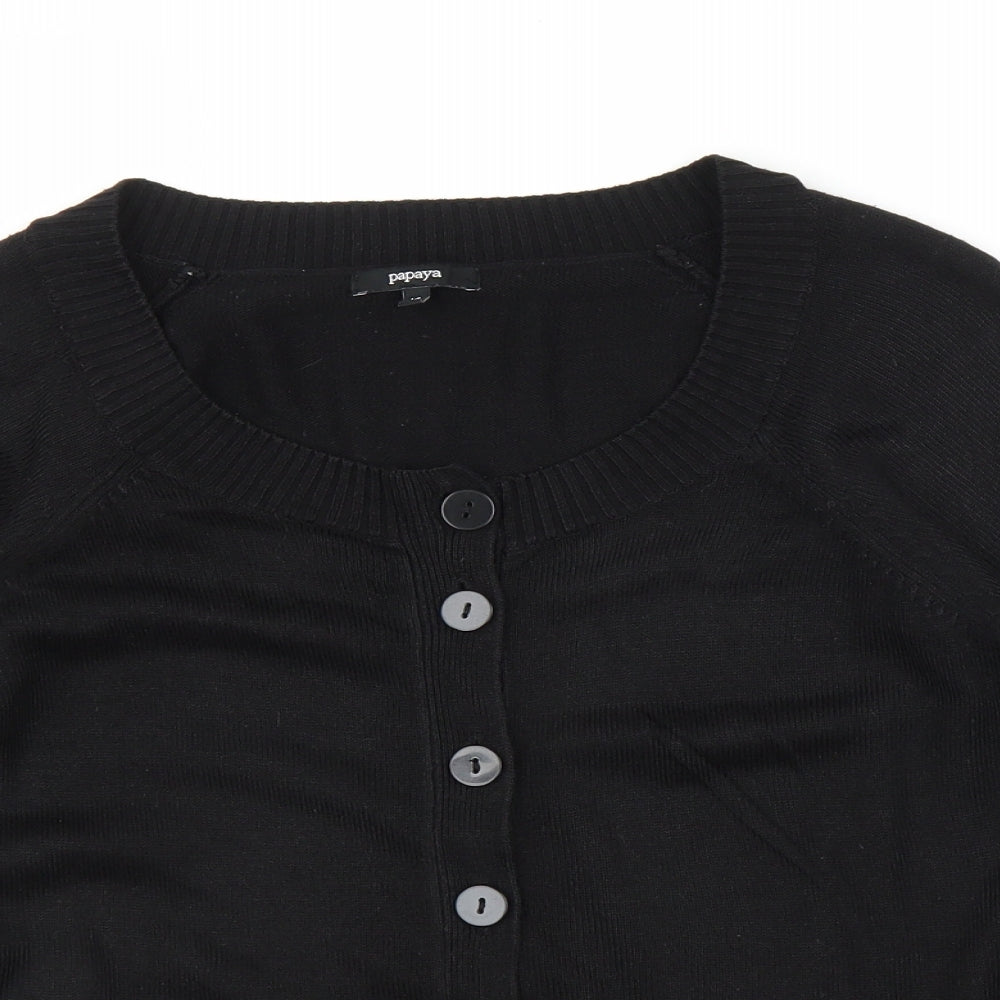 Womens UK Size 14 Papaya Black Pullover Jumper
