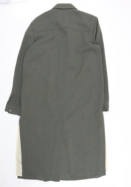Womens UK Size 14 Platinum Green Cardigan Jumper