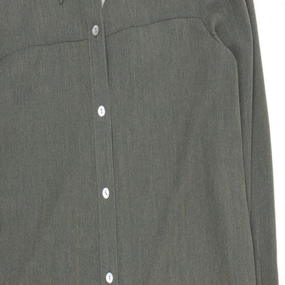 Womens UK Size 14 Platinum Green Cardigan Jumper