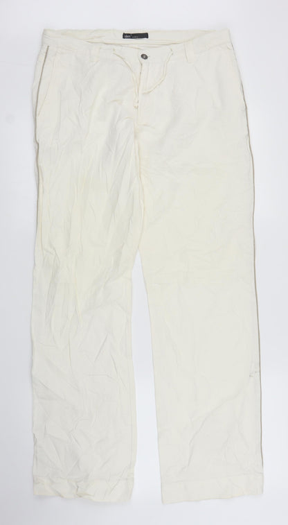 Idem Womens White   Trousers  Size 32 in L32 in