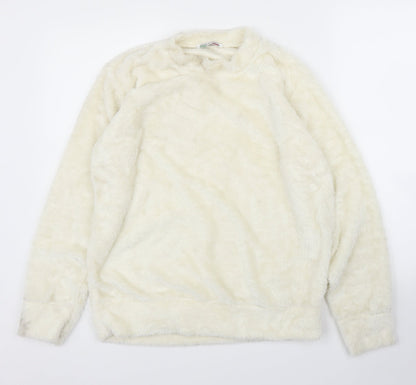 Womens UK Size M Preworn Ivory Pullover Jumper