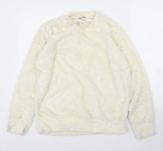 Womens UK Size M Preworn Ivory Pullover Jumper