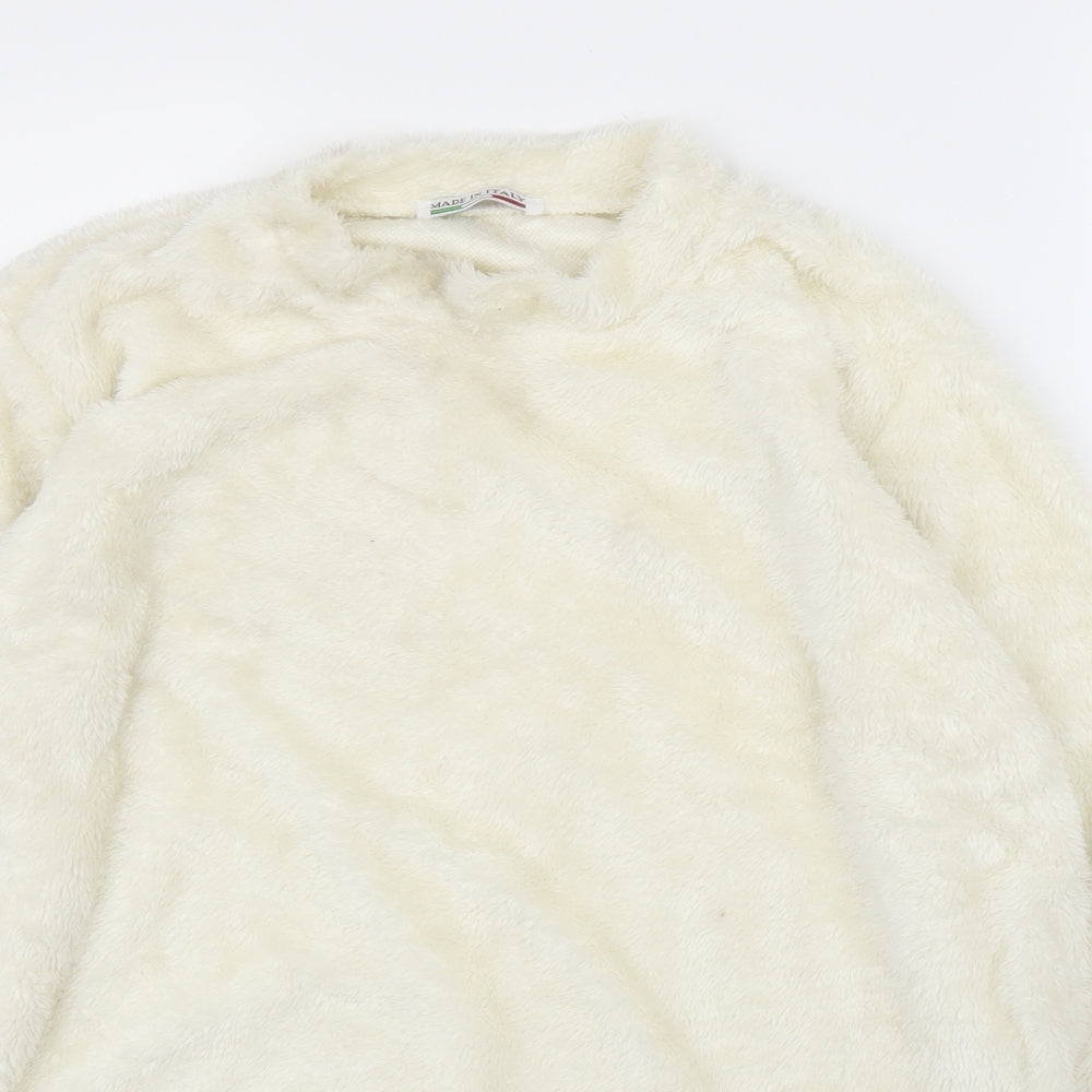 Womens UK Size M Preworn Ivory Pullover Jumper