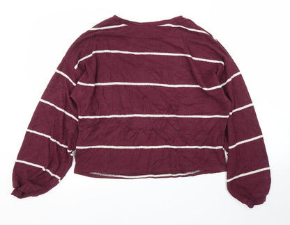 Womens UK Size M New Look Purple Pullover Jumper