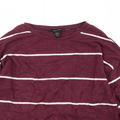 Womens UK Size M New Look Purple Pullover Jumper