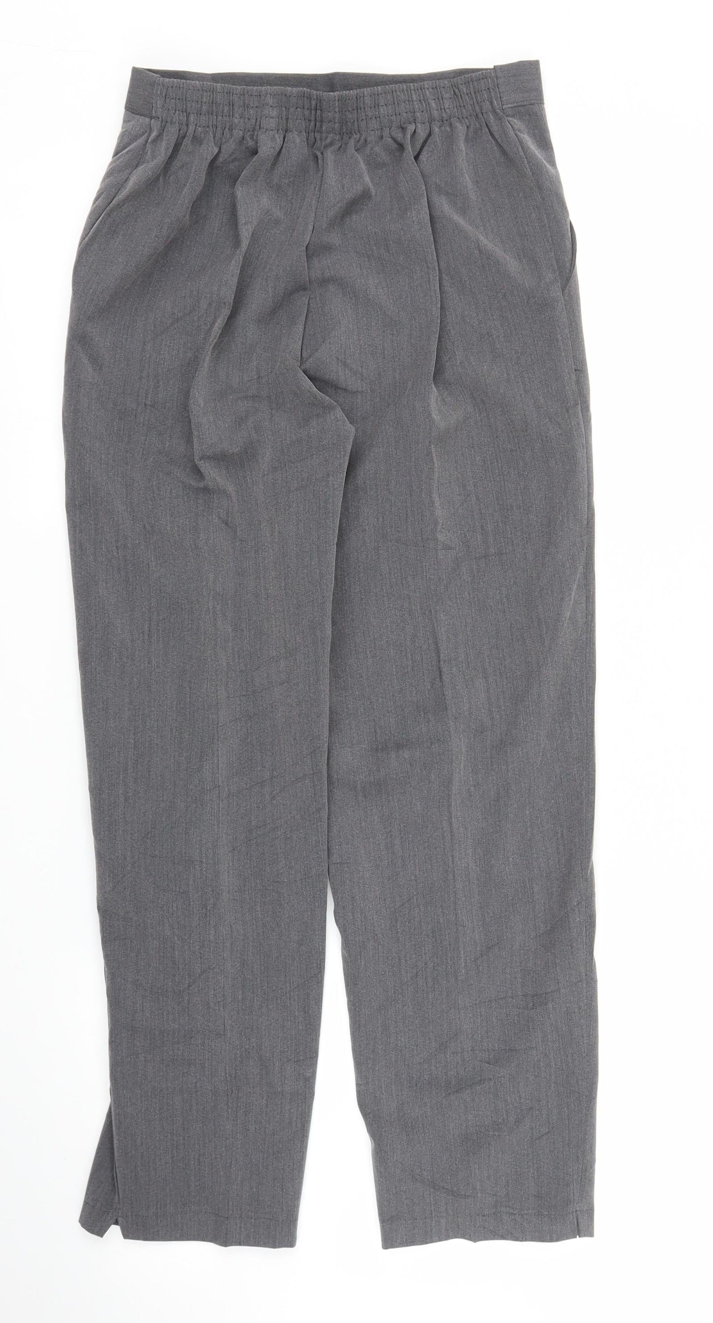 Womens UK Size 10 Preworn Regular Fit Pedal Pusher Grey Trousers