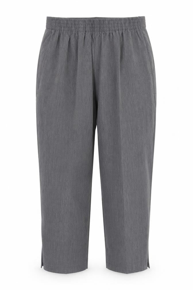 Womens UK Size 10 Preworn Regular Fit Pedal Pusher Grey Trousers
