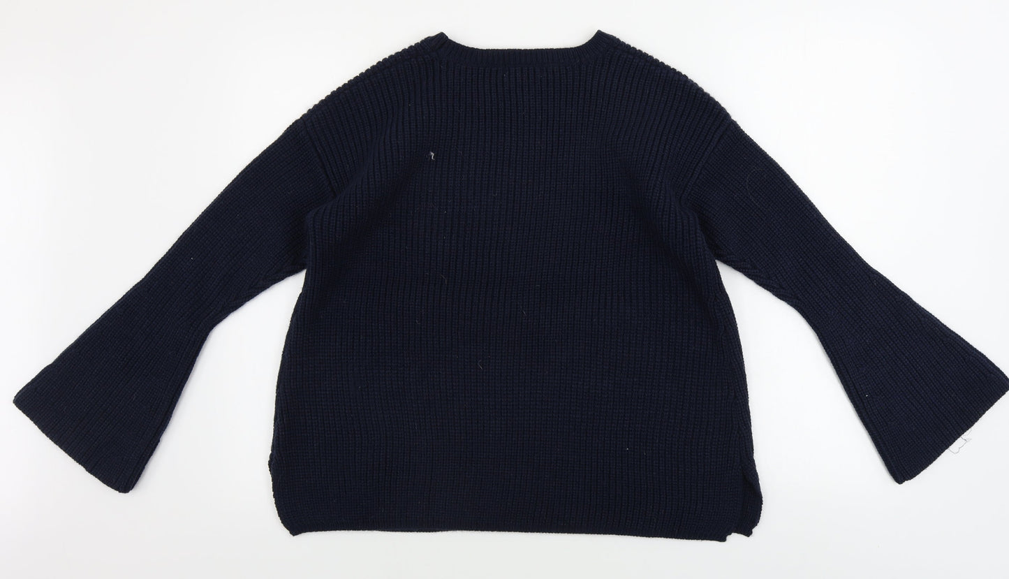 Womens UK Size 14 Red Herring Blue Pullover Jumper