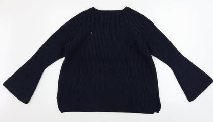 Womens UK Size 14 Red Herring Blue Pullover Jumper