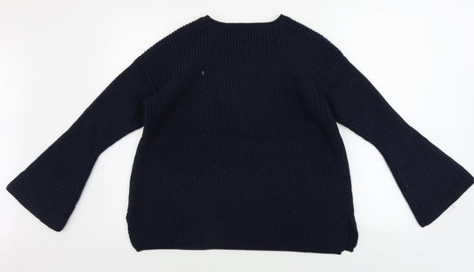 Womens UK Size 14 Red Herring Blue Pullover Jumper