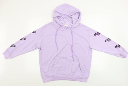 ROMWE Womens Purple   Pullover Hoodie Size 8